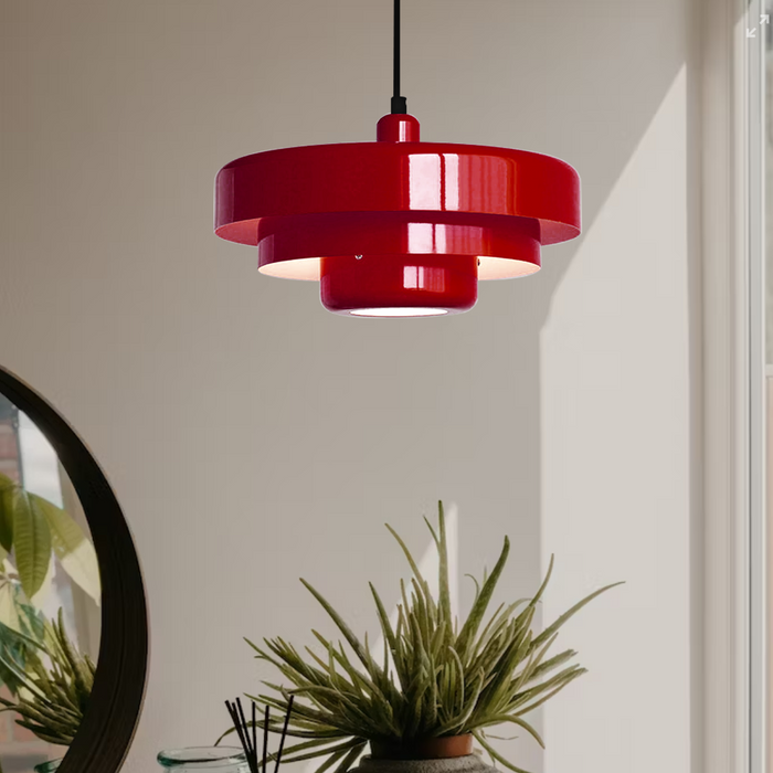 Bauhaus Metal Pendant Light – Modern Ceiling Lamp for Dining Room, Bedroom and Living Room