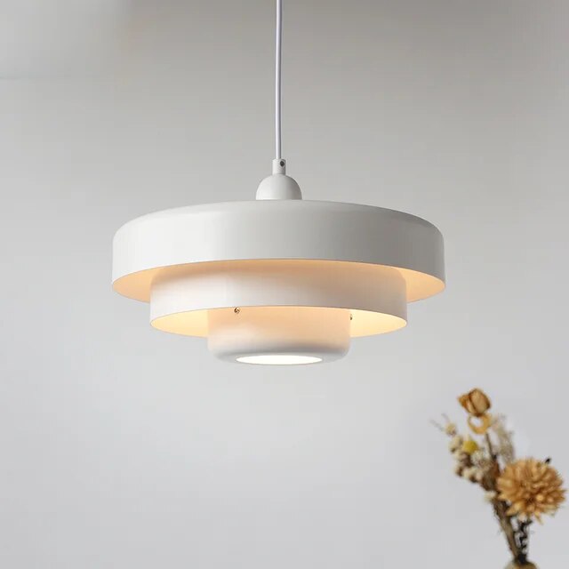 Bauhaus Metal Pendant Light – Modern Ceiling Lamp for Dining Room, Bedroom and Living Room