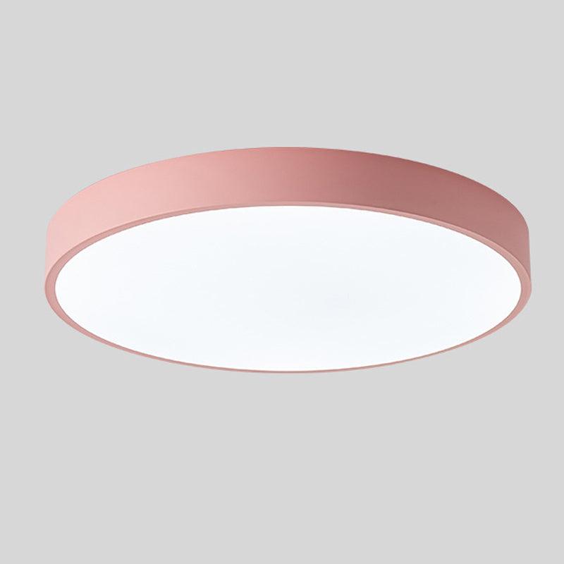 Scandinavian Wooden Circular LED Ceiling Light – Modern Energy-Saving Design