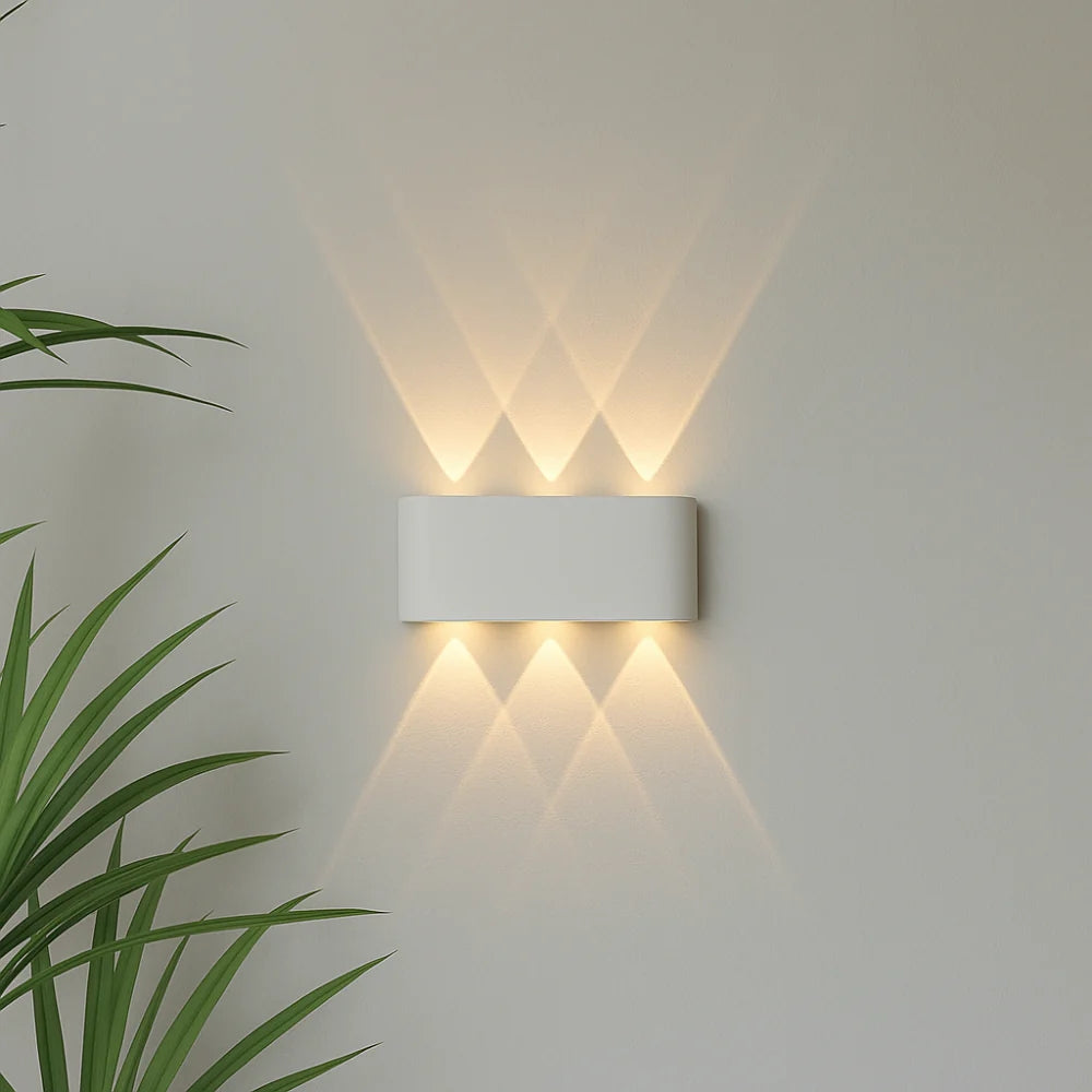 Modern wall light – stylish indoor and outdoor sconce in black or white