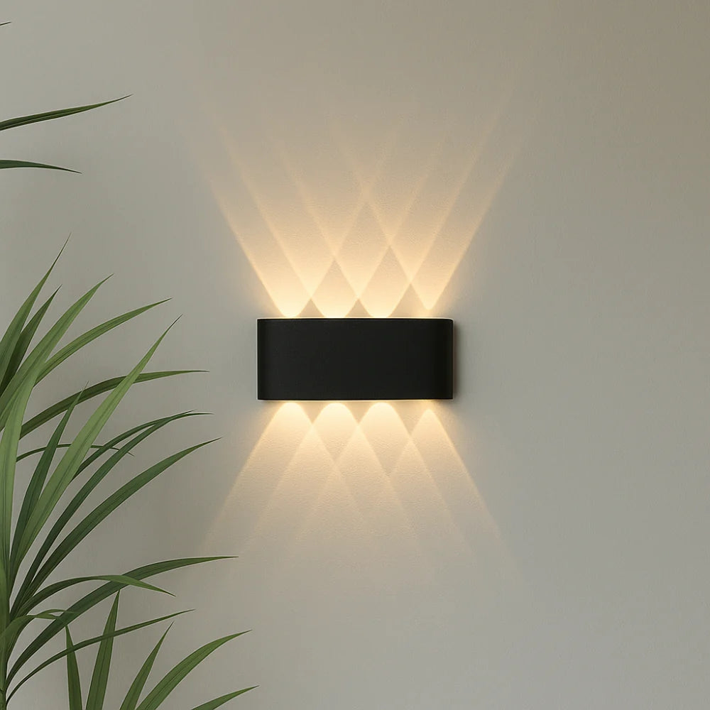Modern wall light – stylish indoor and outdoor sconce in black or white