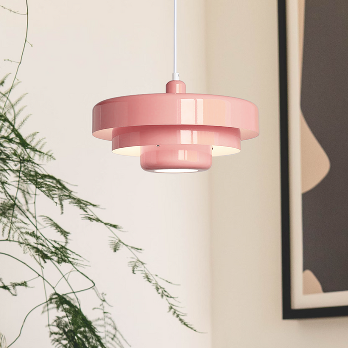 Bauhaus Metal Pendant Light – Modern Ceiling Lamp for Dining Room, Bedroom and Living Room