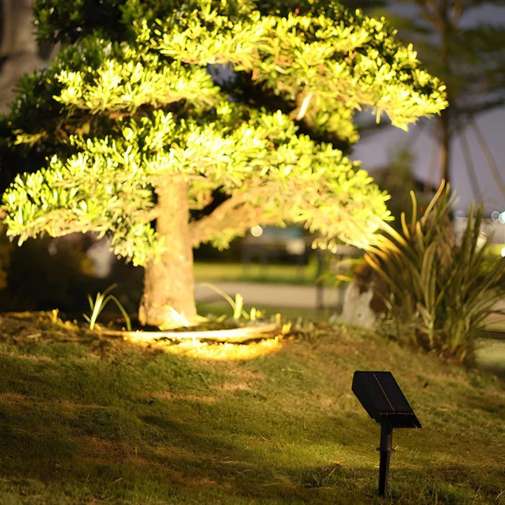 Solar LED Spotlight – Multi-Zoom Floor Lamp for Outdoor Installation