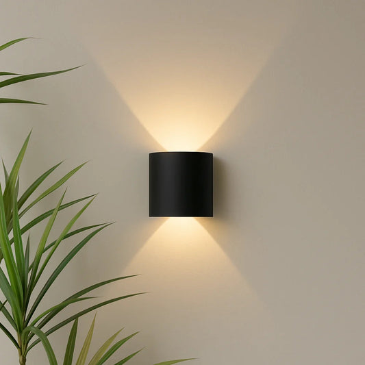 Modern wall light – stylish indoor and outdoor sconce in black or white