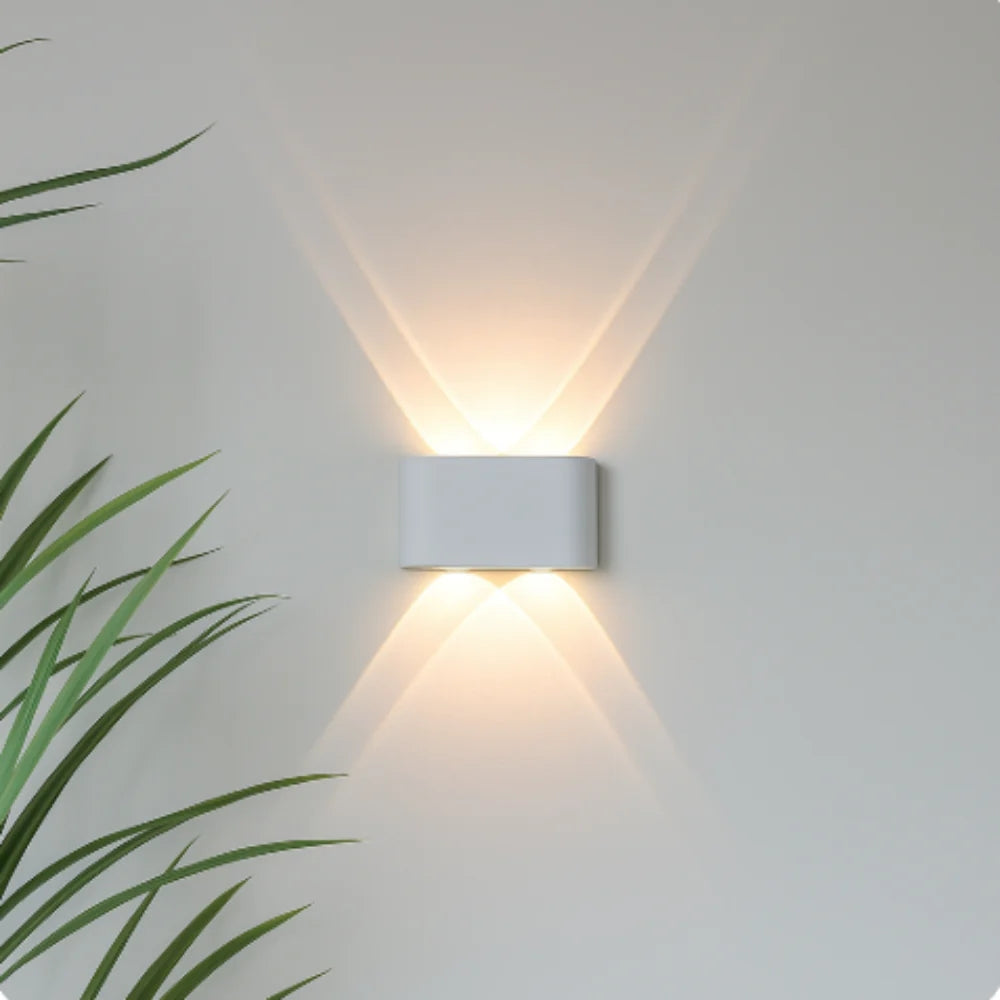 Modern wall light – stylish indoor and outdoor sconce in black or white